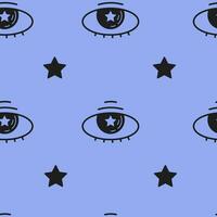 mystisch nahtlos Muster mit Auge und Star vektor