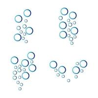 bubbla vatten logotyp vektor