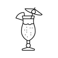 Cocktails Disko Party Linie Symbol Vektor Illustration