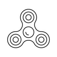 zappeln Spinner zappeln Spielzeug Linie Symbol Vektor Illustration