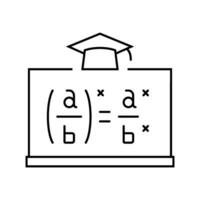 matematik klass primär skola linje ikon vektor illustration
