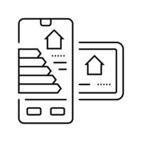 Zuhause Automatisierung effizient Linie Symbol Vektor Illustration