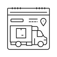 Lieferung Planung logistisch Manager Linie Symbol Vektor Illustration