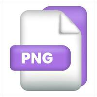 png fil formatera ikon. png fil formatera 3d framställa ikon med transparent bakgrund. png fil formatera dokumentera Färg ikon vektor