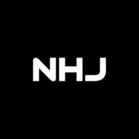 nhj brev logotyp design, inspiration för en unik identitet. modern elegans och kreativ design. vattenmärke din Framgång med de slående detta logotyp. vektor