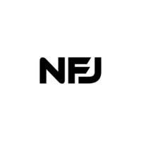 nfj brev logotyp design, inspiration för en unik identitet. modern elegans och kreativ design. vattenmärke din Framgång med de slående detta logotyp. vektor