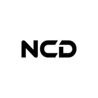 ncd brev logotyp design, inspiration för en unik identitet. modern elegans och kreativ design. vattenmärke din Framgång med de slående detta logotyp. vektor