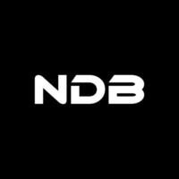 ndb brev logotyp design, inspiration för en unik identitet. modern elegans och kreativ design. vattenmärke din Framgång med de slående detta logotyp. vektor