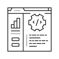 Code Optimierung Analytiker Linie Symbol Vektor Illustration