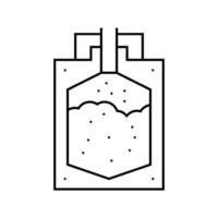 pulver metallurgi material teknik linje ikon vektor illustration