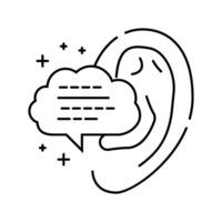 Rede Therapie Audiologe Arzt Linie Symbol Vektor Illustration