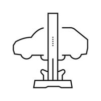 Auto Aufzug Mechaniker Linie Symbol Vektor Illustration