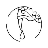 giftig orm djur- linje ikon vektor illustration