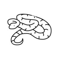 Boa Constrictor Tier Schlange Linie Symbol Vektor Illustration