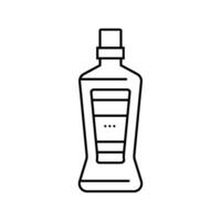 Mundwasser Hygiene Linie Symbol Vektor Illustration