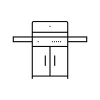 grill gas service linje ikon vektor illustration