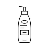 Körper Lotion Hygiene Linie Symbol Vektor Illustration