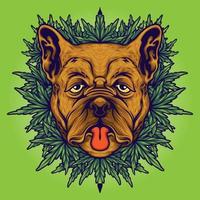 hundegras cannabis hintergrundillustrationen vektor