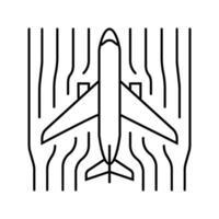 Aerodynamik Luftfahrt Ingenieur Linie Symbol Vektor Illustration