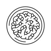 tång sallad japansk mat linje ikon vektor illustration