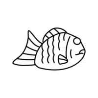 Taiyaki japanisch Essen Linie Symbol Vektor Illustration