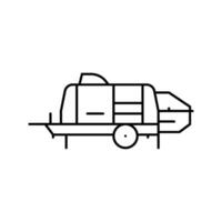 Beton Pumper bürgerlich Ingenieur Linie Symbol Vektor Illustration