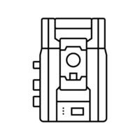 Landvermesser bürgerlich Ingenieur Linie Symbol Vektor Illustration