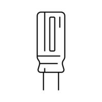 elektrolytisch Kondensator elektronisch Komponente Linie Symbol Vektor Illustration