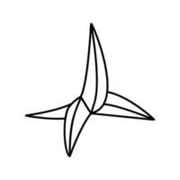 caltrops Waffe Militär- Linie Symbol Vektor Illustration