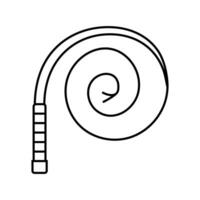 Peitsche Waffe Militär- Linie Symbol Vektor Illustration