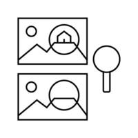 finden das Unterschied Linie Symbol Vektor Illustration