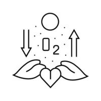 Photosynthese Biochemie Linie Symbol Vektor Illustration