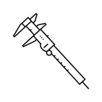 Bremssattel Werkzeug Arbeit Linie Symbol Vektor Illustration