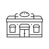 Bäckerei Geschäft Linie Symbol Vektor Illustration