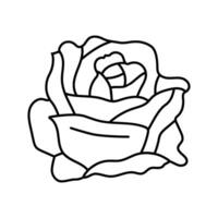 Rose Blume Frühling Linie Symbol Vektor Illustration