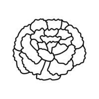 Ringelblume blühen Frühling Linie Symbol Vektor Illustration