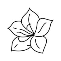Azalee blühen Frühling Linie Symbol Vektor Illustration