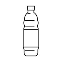 leeren Wasser Plastik Flasche Linie Symbol Vektor Illustration