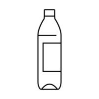 Wasser Plastik Flasche Linie Symbol Vektor Illustration