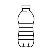 Mineral Wasser Plastik Flasche Linie Symbol Vektor Illustration