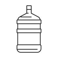 Produkt Wasser Plastik Flasche Linie Symbol Vektor Illustration