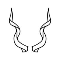 Antilope Tierwelt Tier Linie Symbol Vektor Illustration