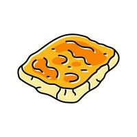 saganaki griechisch Küche Farbe Symbol Vektor Illustration