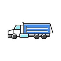 Dump LKW Konstruktion Fahrzeug Farbe Symbol Vektor Illustration