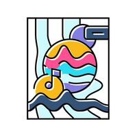 Trans disko fest Färg ikon vektor illustration