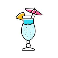 cocktails disko fest Färg ikon vektor illustration