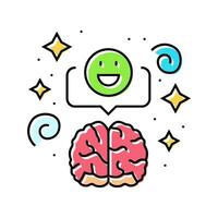 positiv Denken mental Gesundheit Farbe Symbol Vektor Illustration