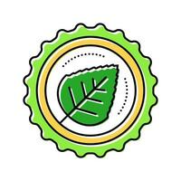 Grün Zertifizierung Leben Farbe Symbol Vektor Illustration