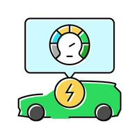 laddning hastighet elektrisk Färg ikon vektor illustration
