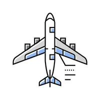 hydraulisch Systeme Flugzeug Farbe Symbol Vektor Illustration